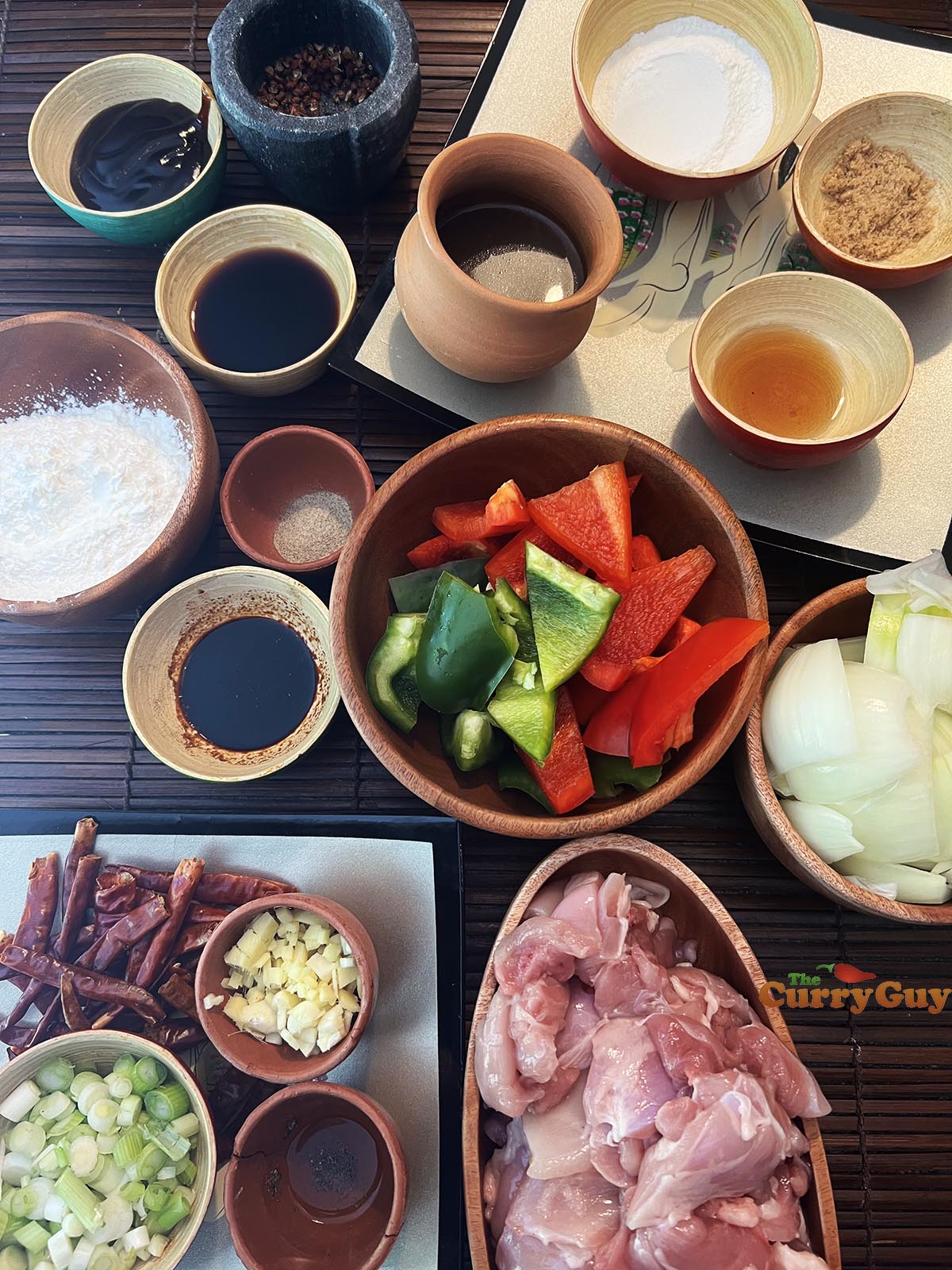 Ingredients for Szechuan Chicken