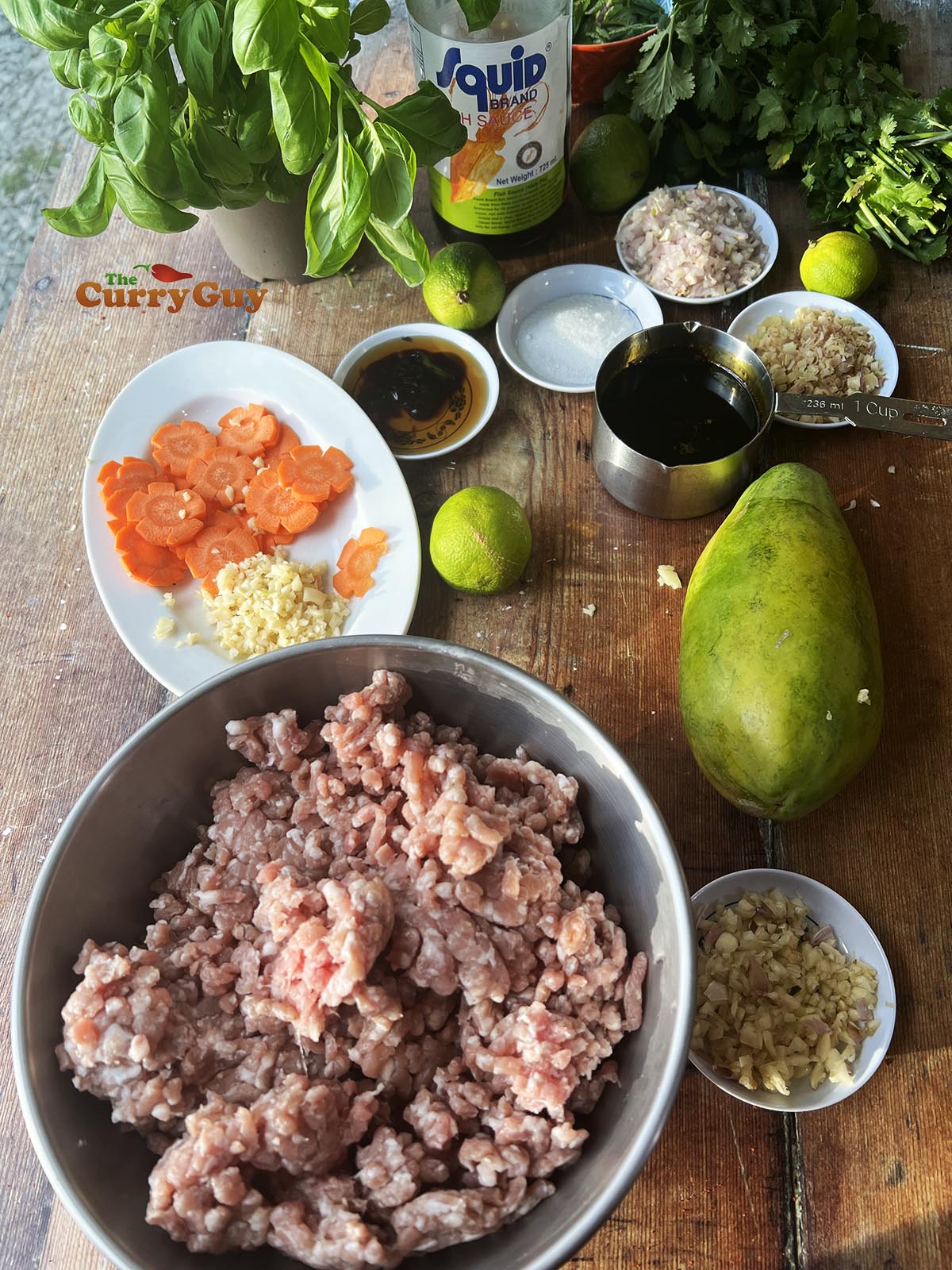 Ingredients for bun cha
