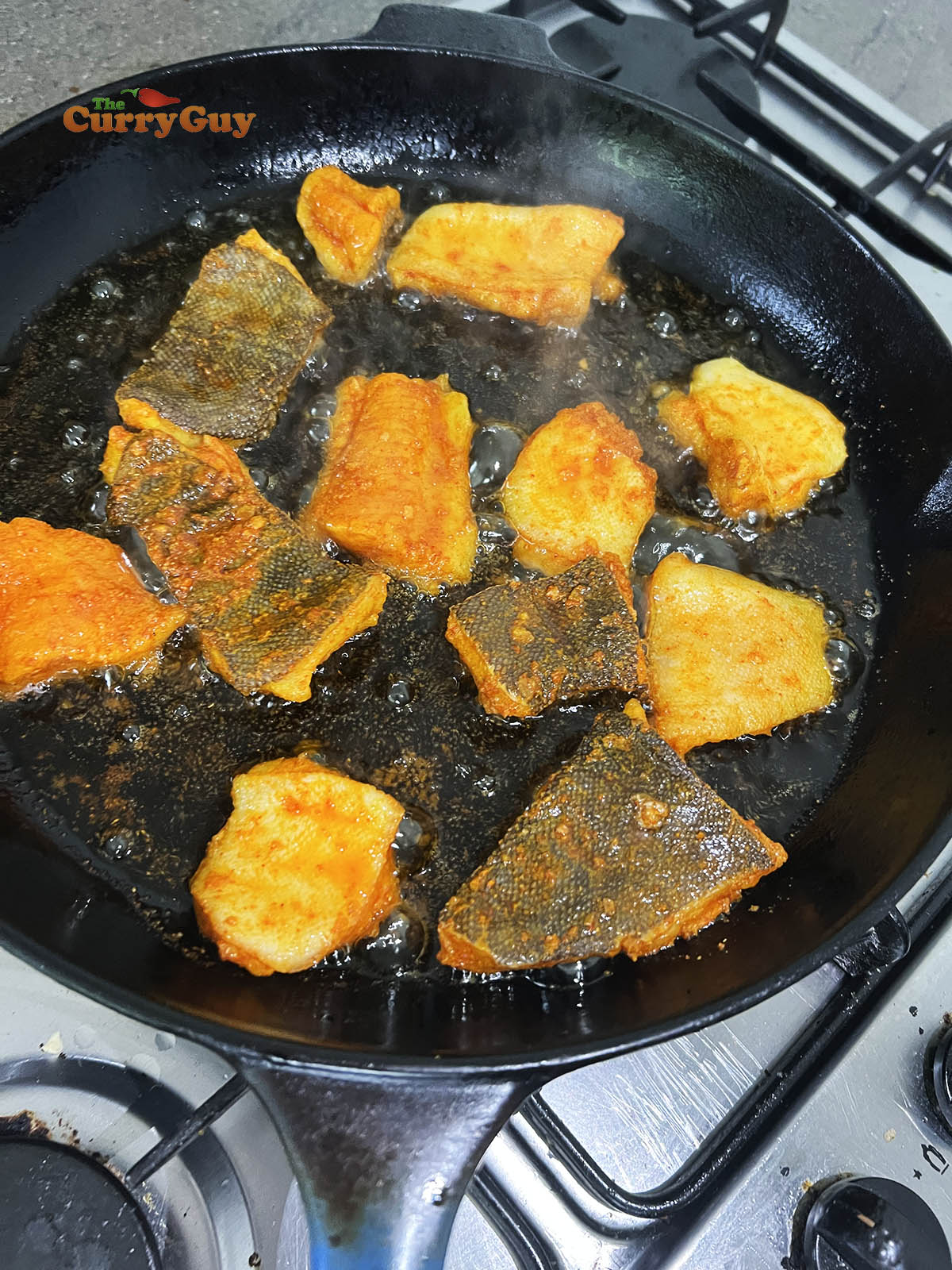 Frying fish