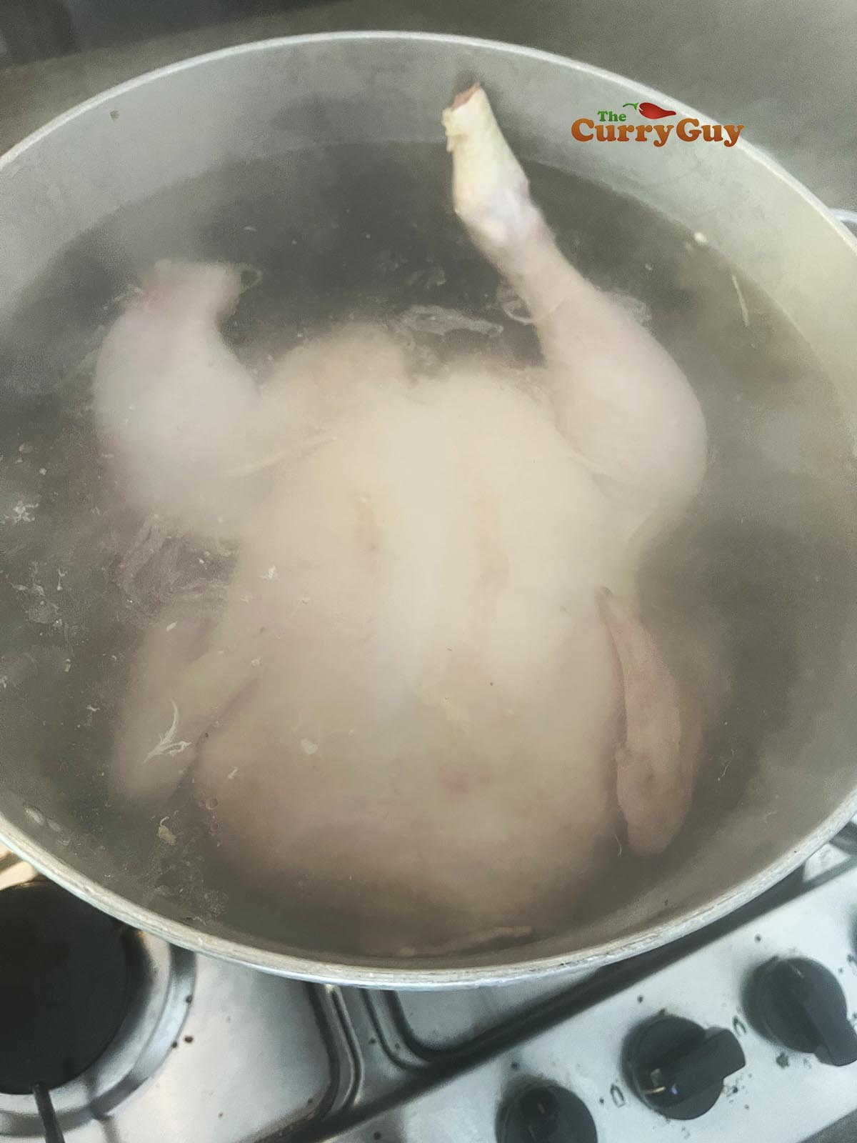 Simmering chicken