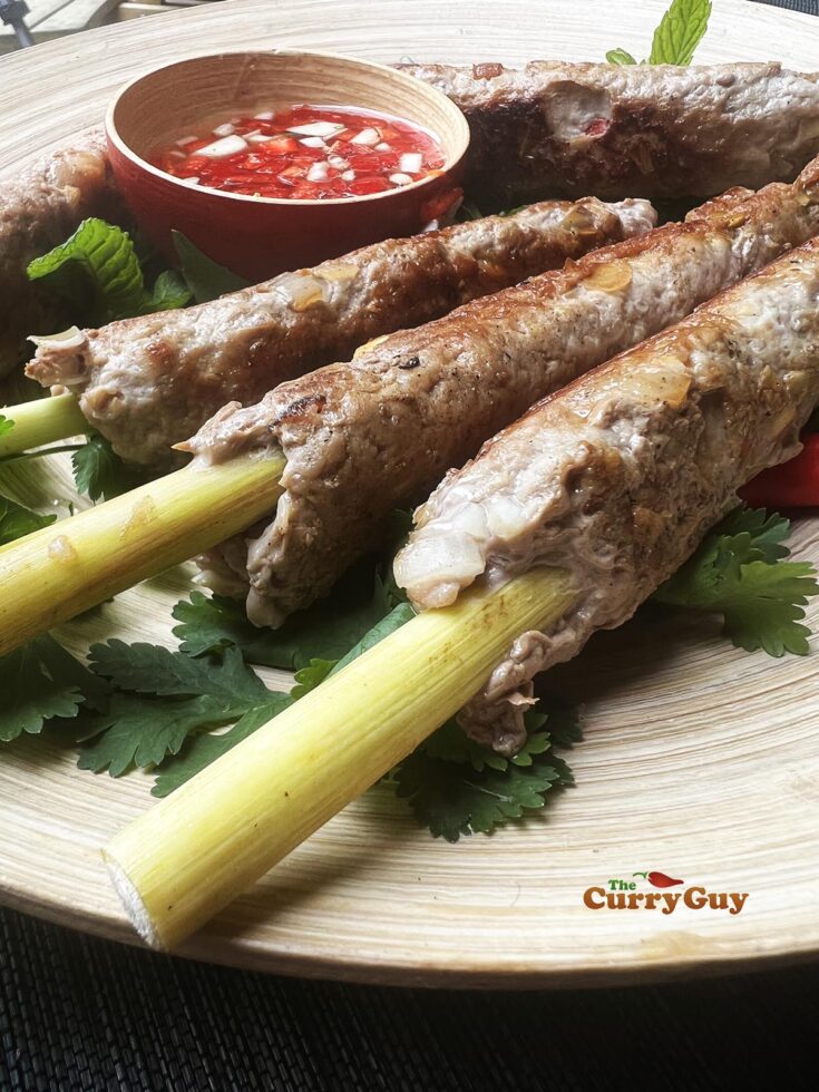 pork and lemongrass skewers