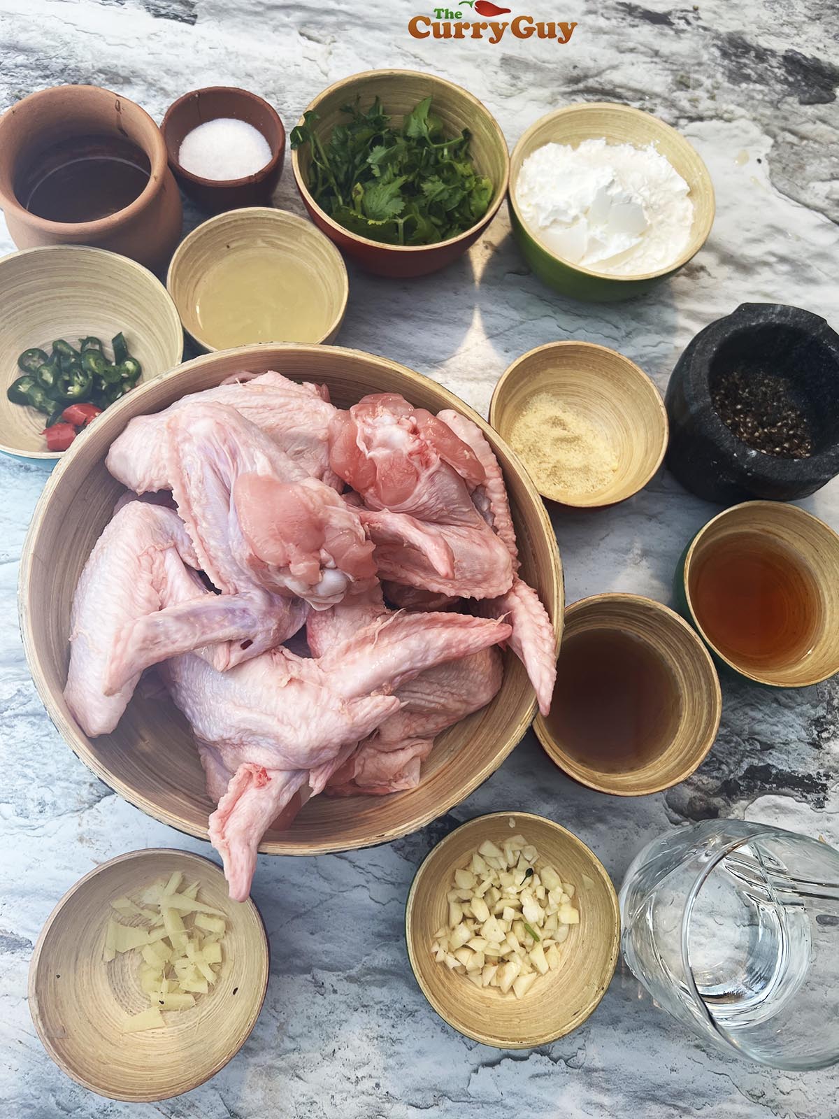 Ingredients for fish sauce chicken wings