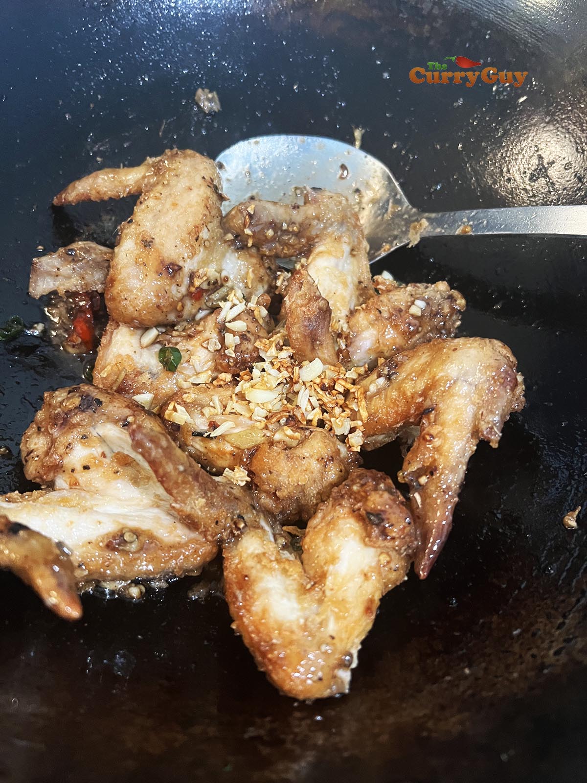 Completing fish sauce chicken wings