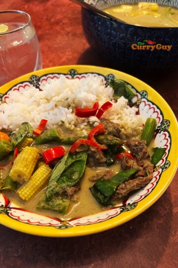 Thai beef green curry