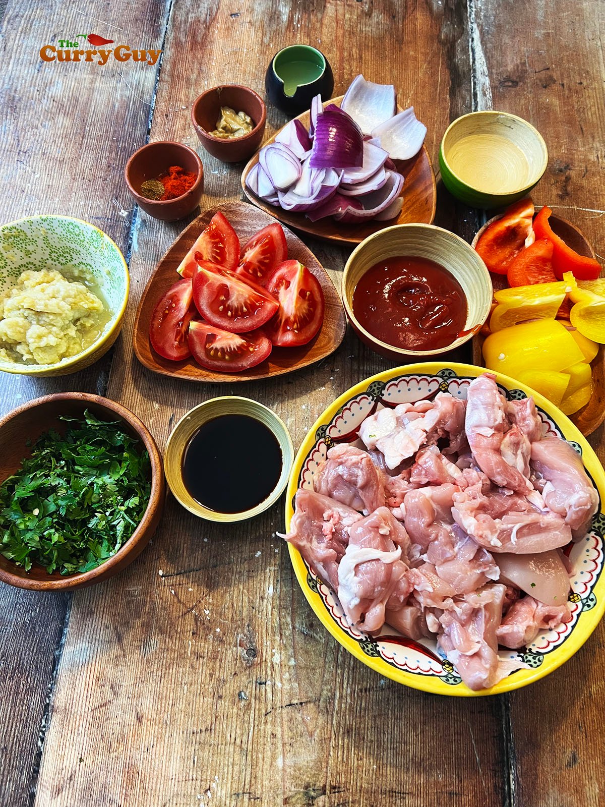 Ingredients for shashlik chicken tikka