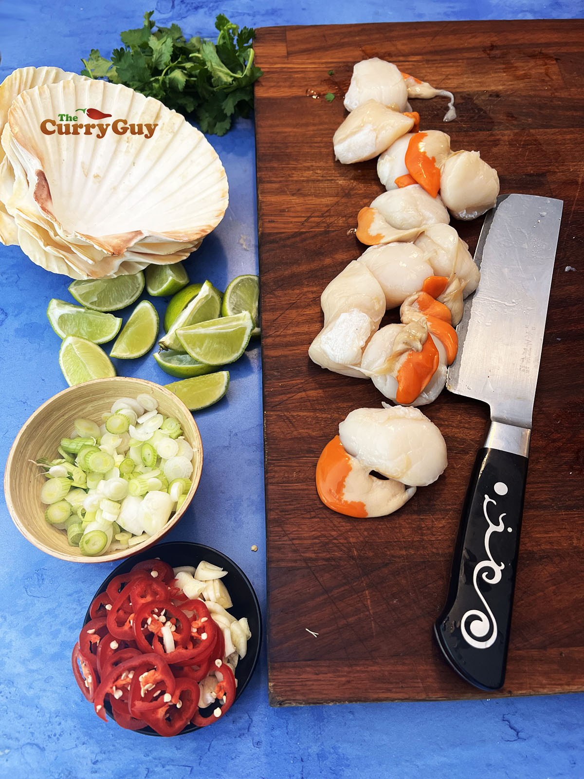 ingredients for Vietnamese scallops