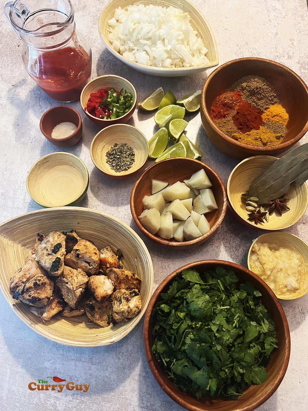 Ingredients for chicken vindaloo from scratch