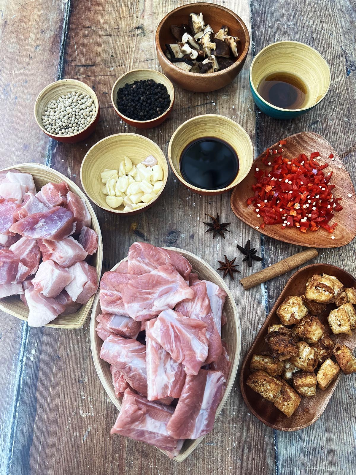 Ingredients for bak kut tey