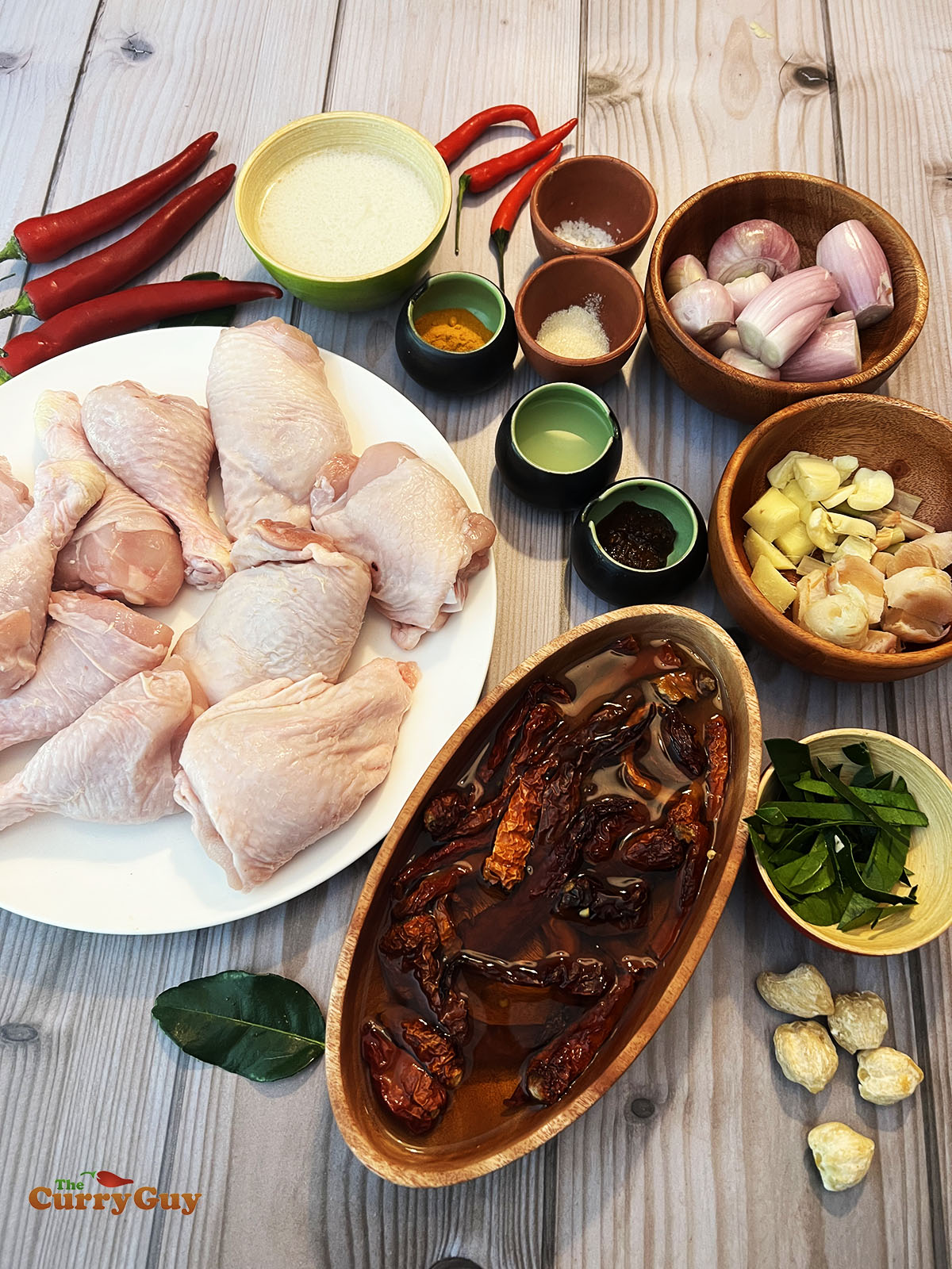 Ingredients for chicken Kapitan