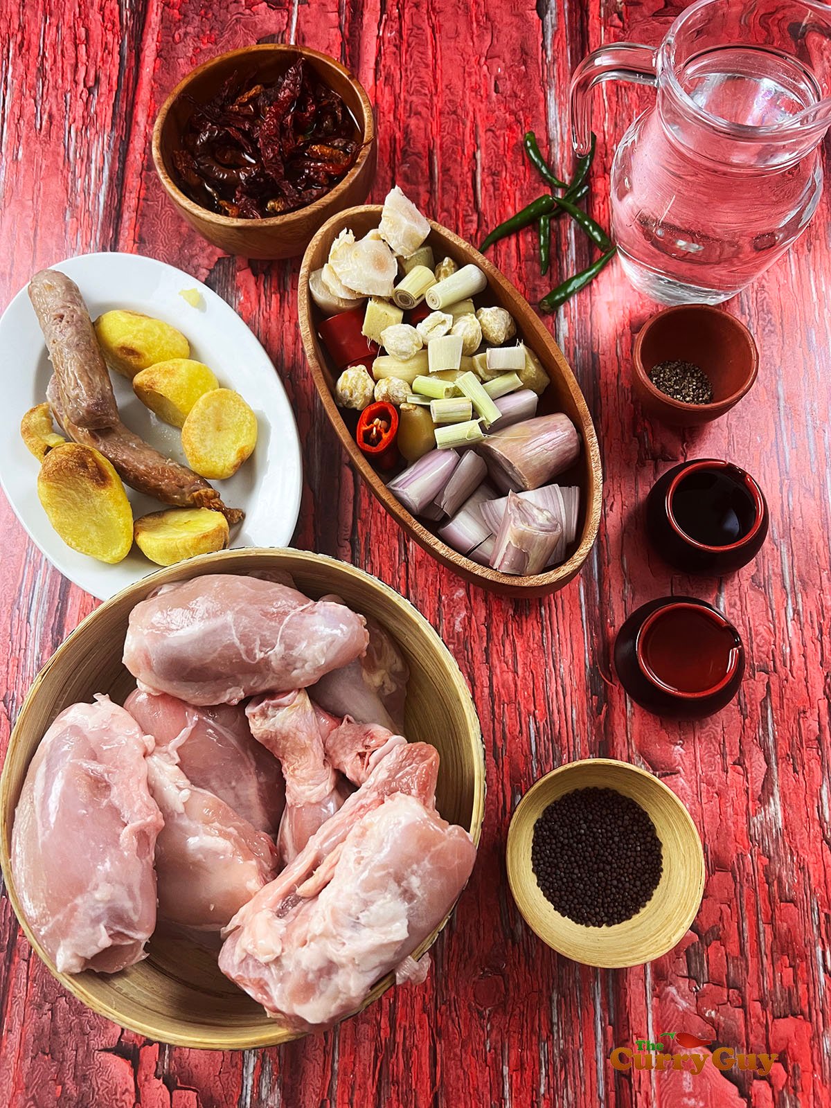 Ingredients for devil curry