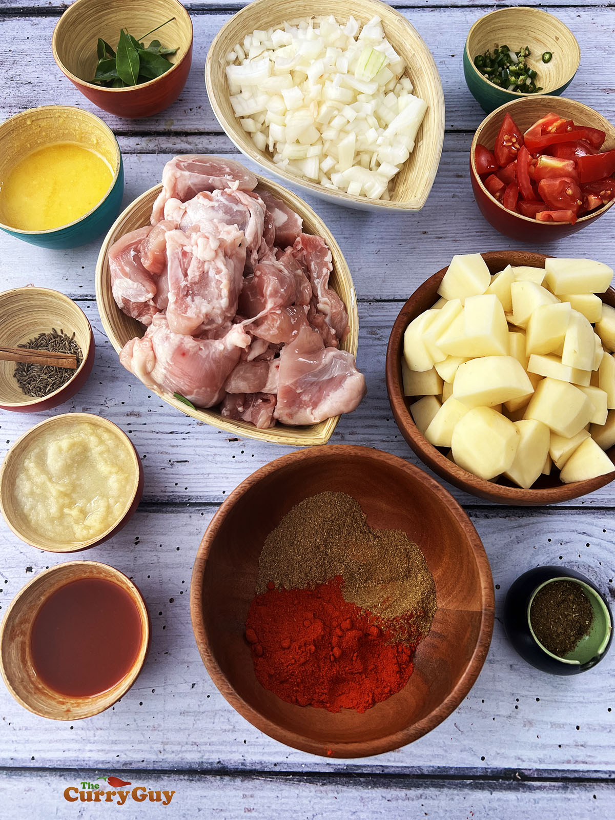 Ingredients for bunny chow