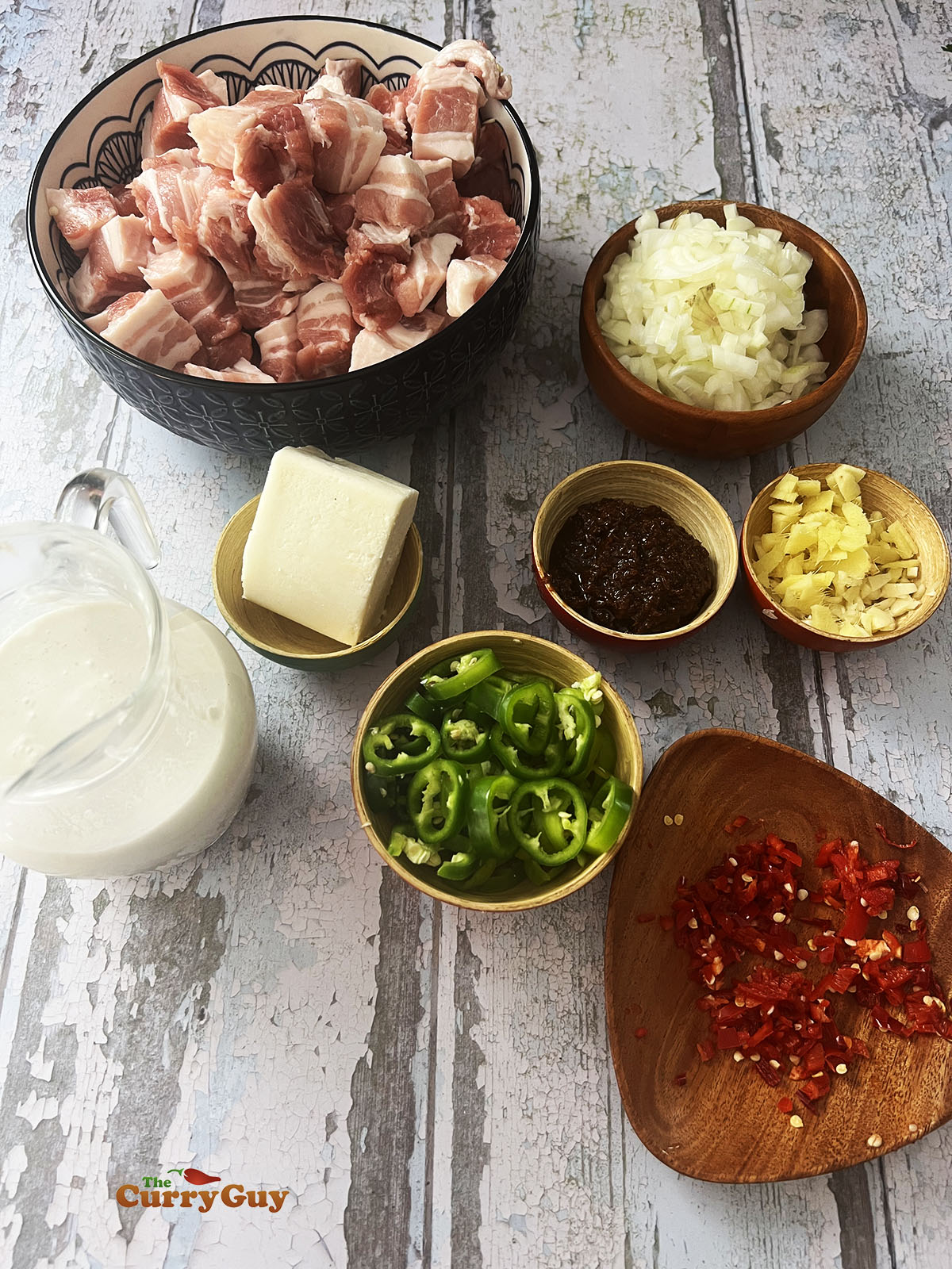 Ingredients for bicol express