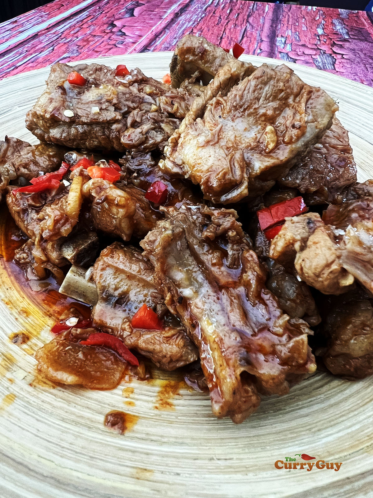 Braised pork ribs