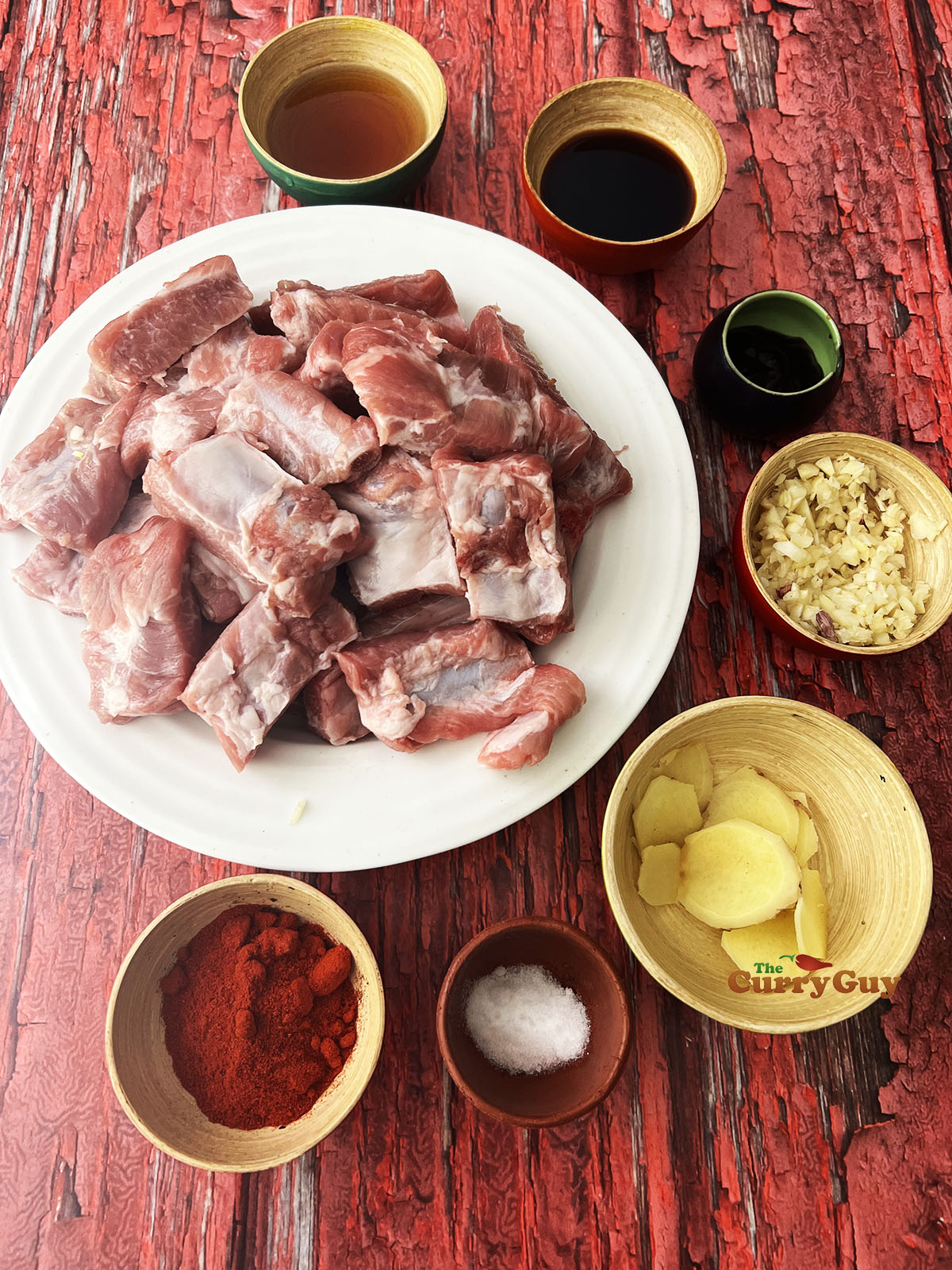 Ingredients for braised pork ribs