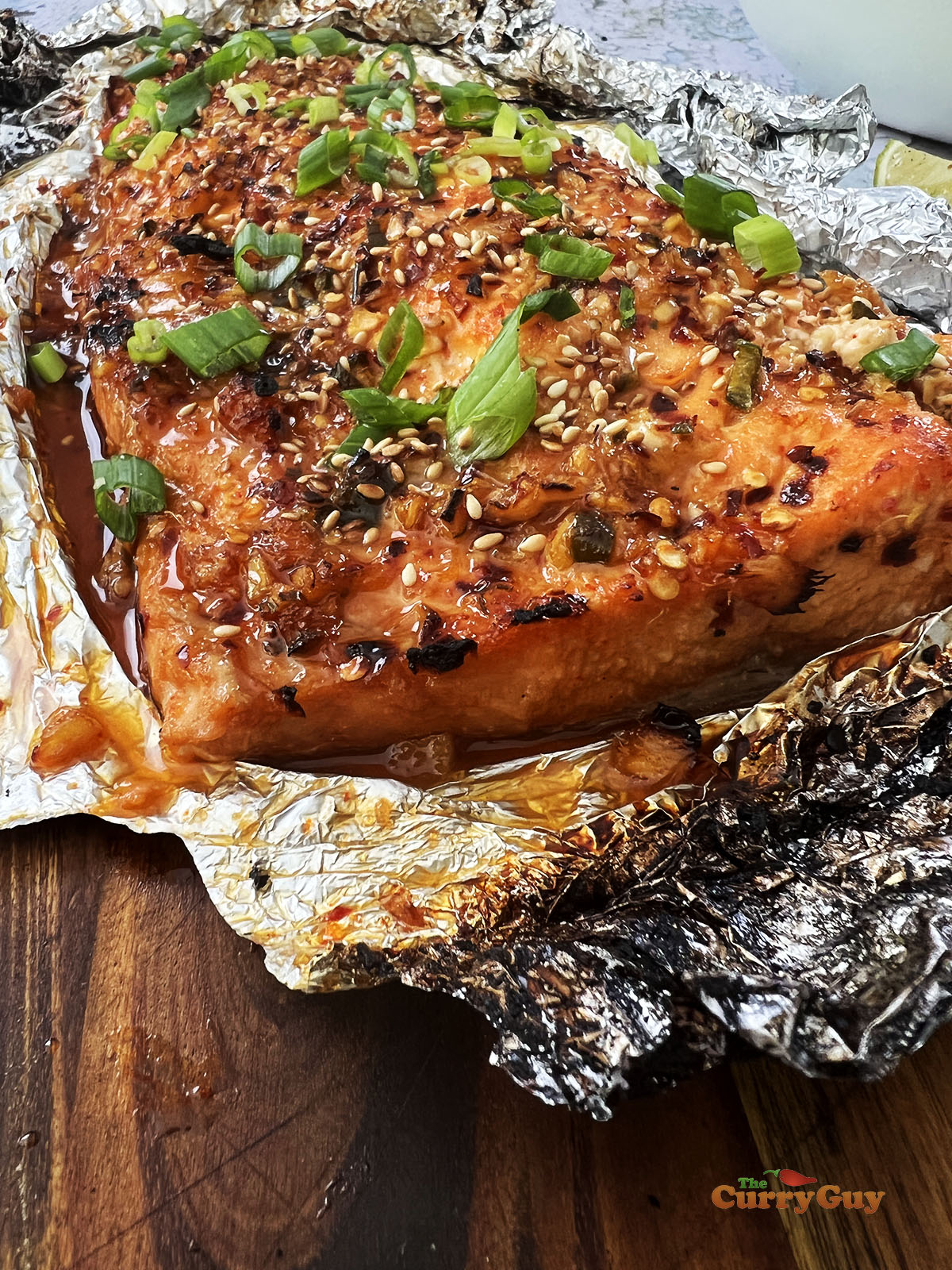 Honey glazed baked salmon