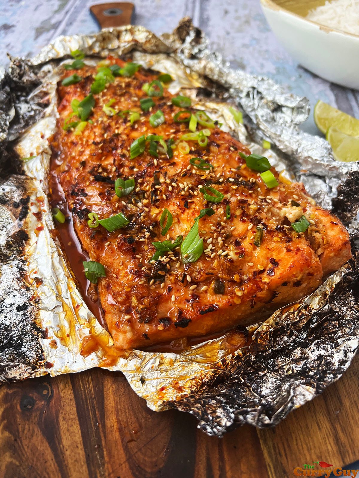 Baked salmon ready to serve