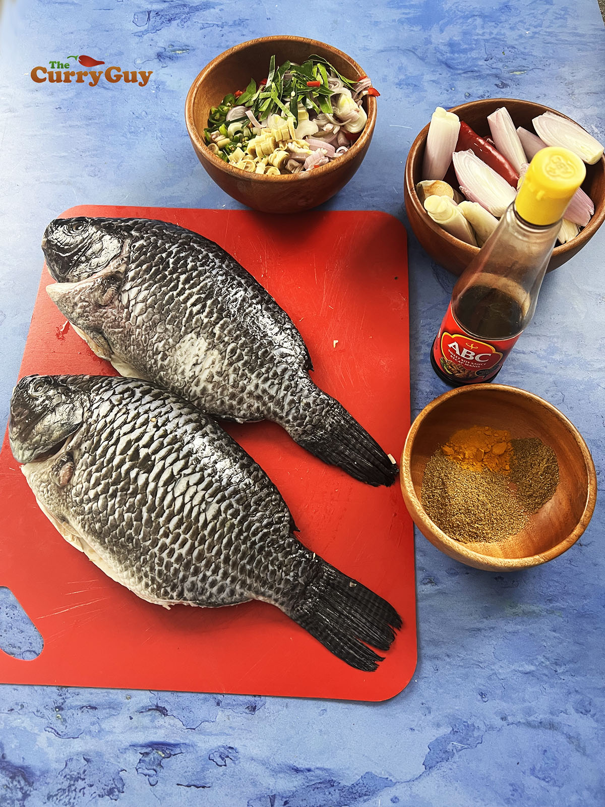 fried fish - ikan bakar ingredients