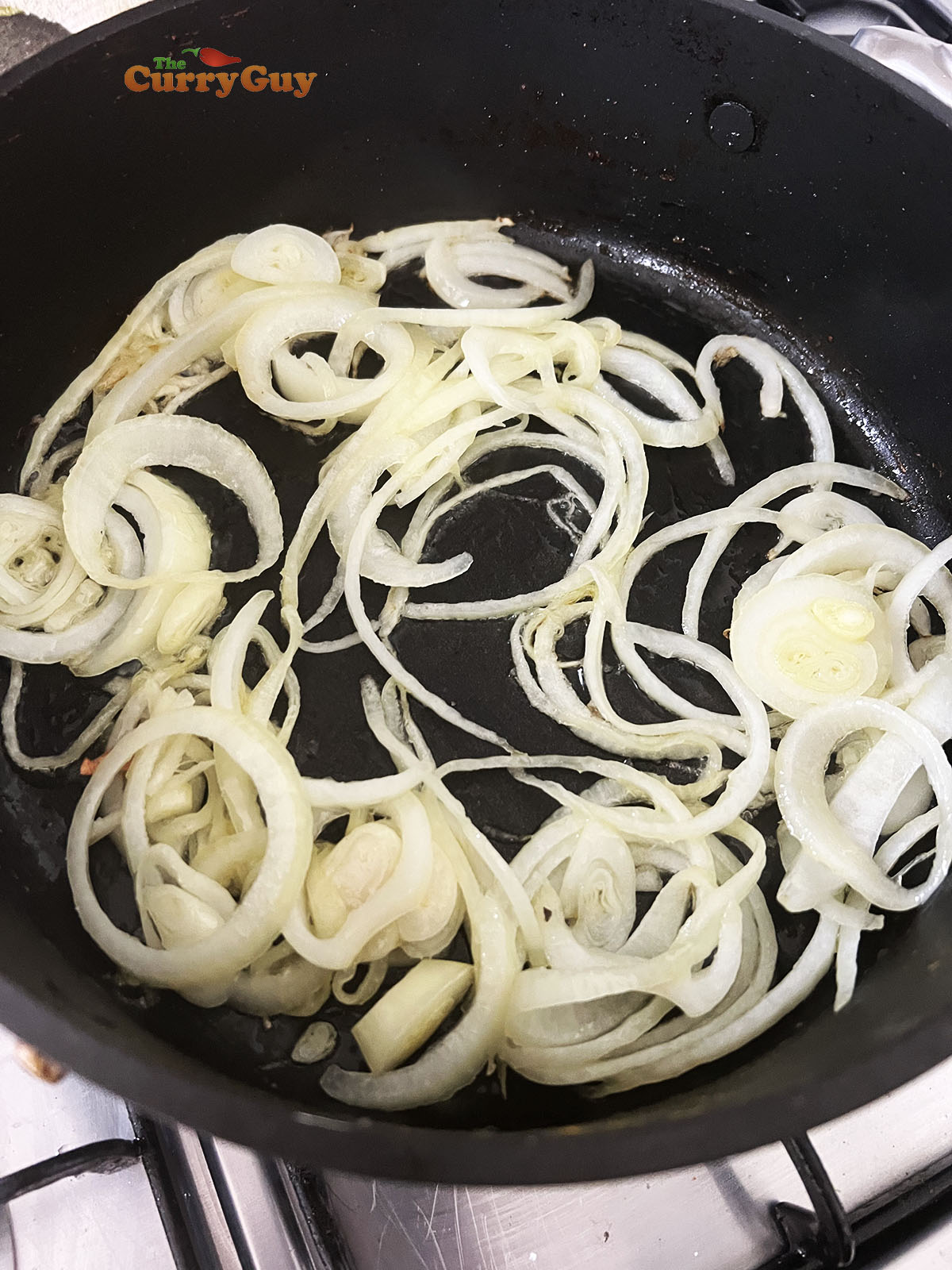 Frying onions