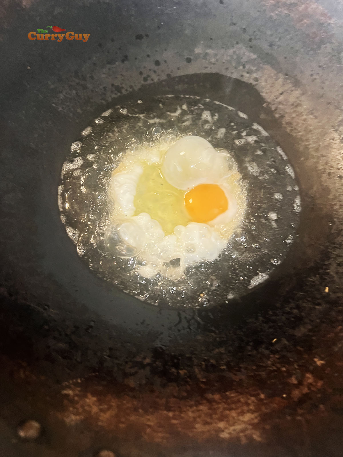 Frying egg
