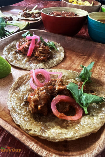 Pork pibil served as tacos