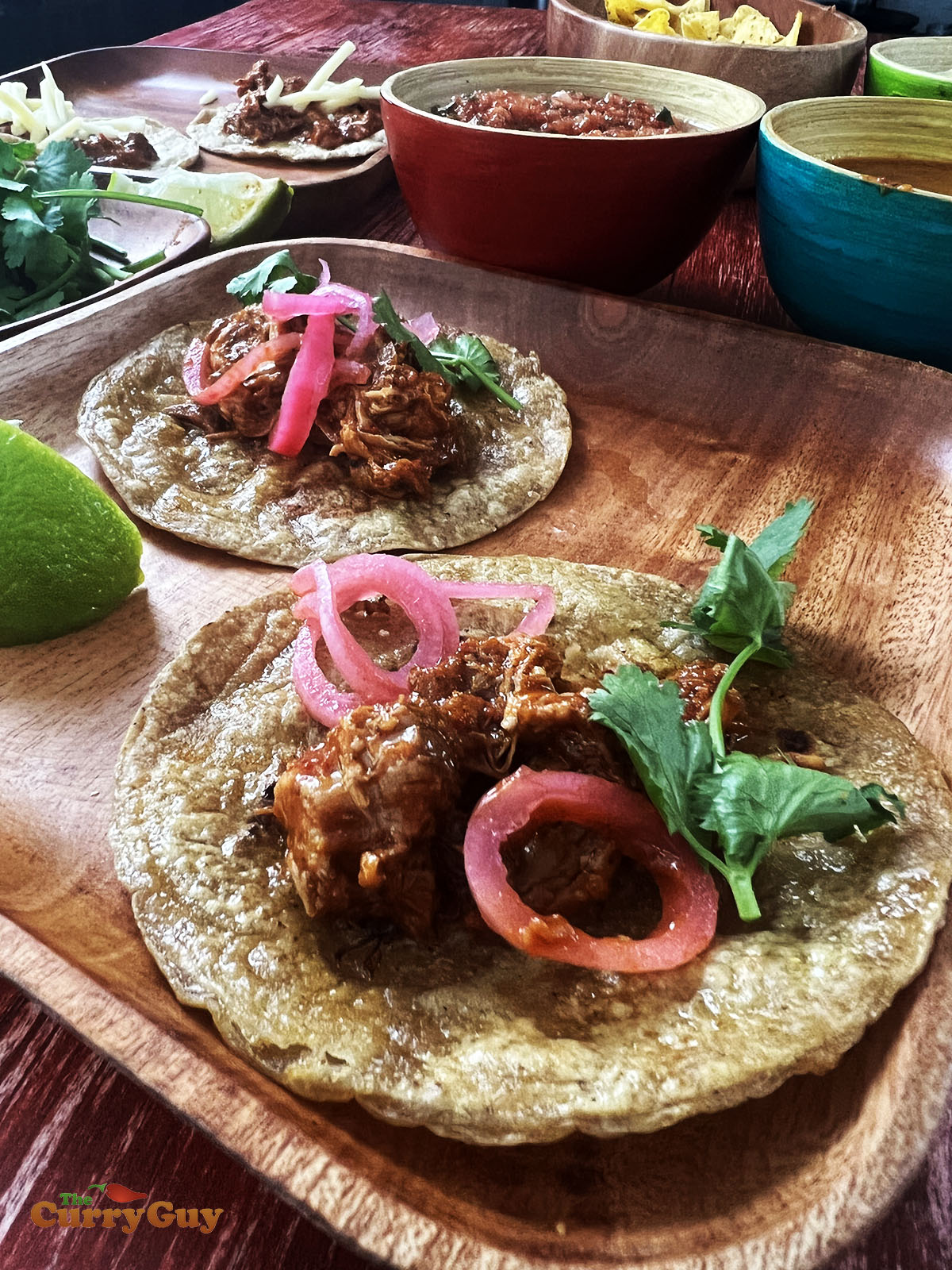 Pork pibil served as tacos
