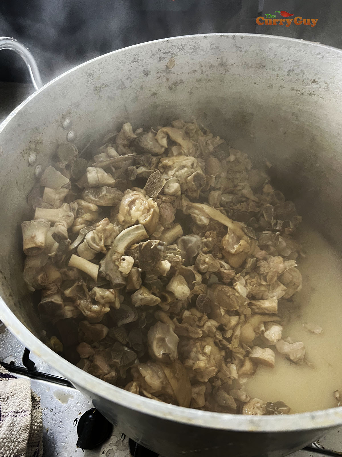 Leftover bones from the broth