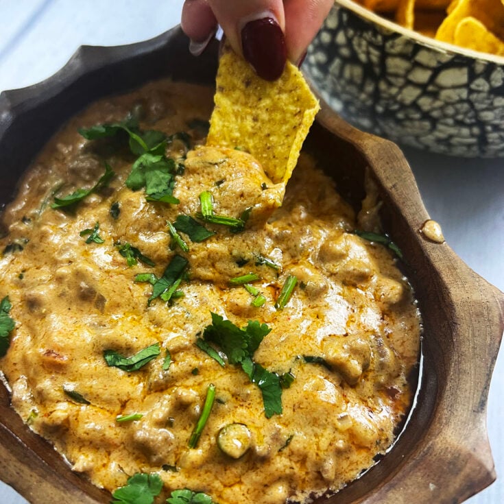 Beef queso dip