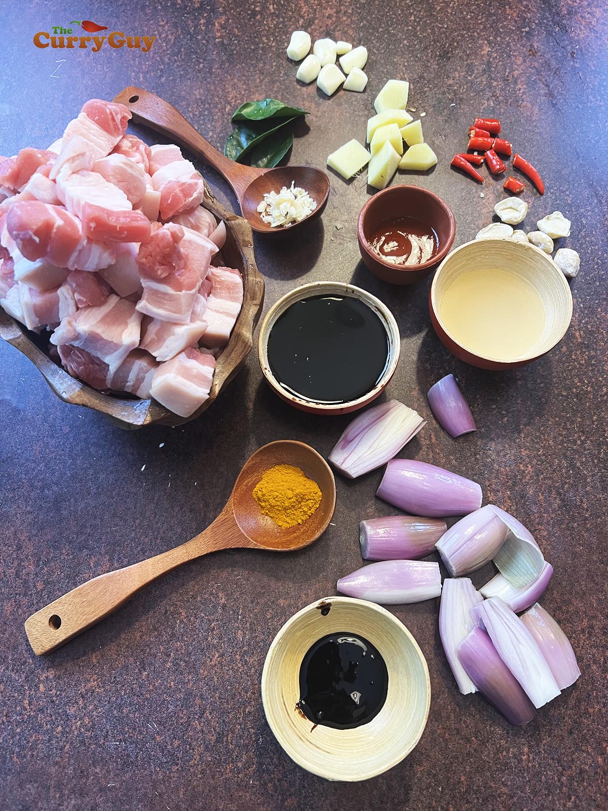 Ingredients for babi kecap