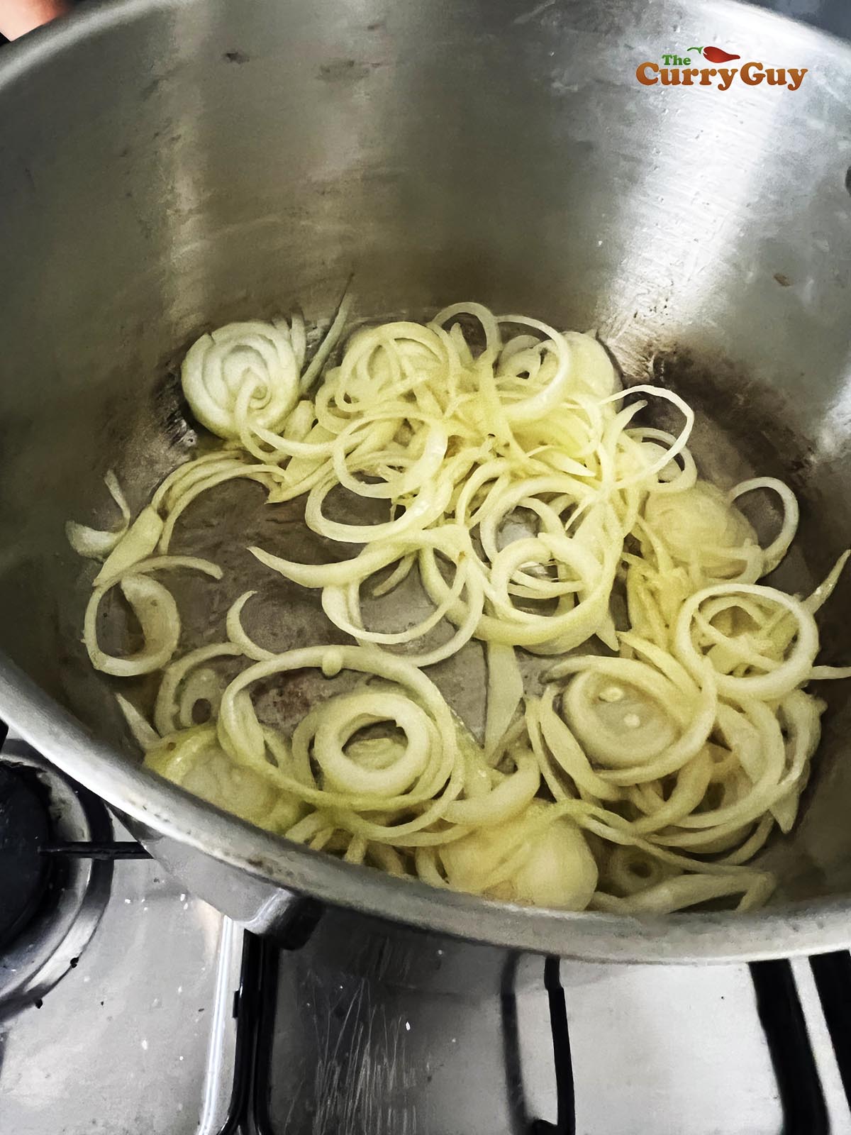Frying onion