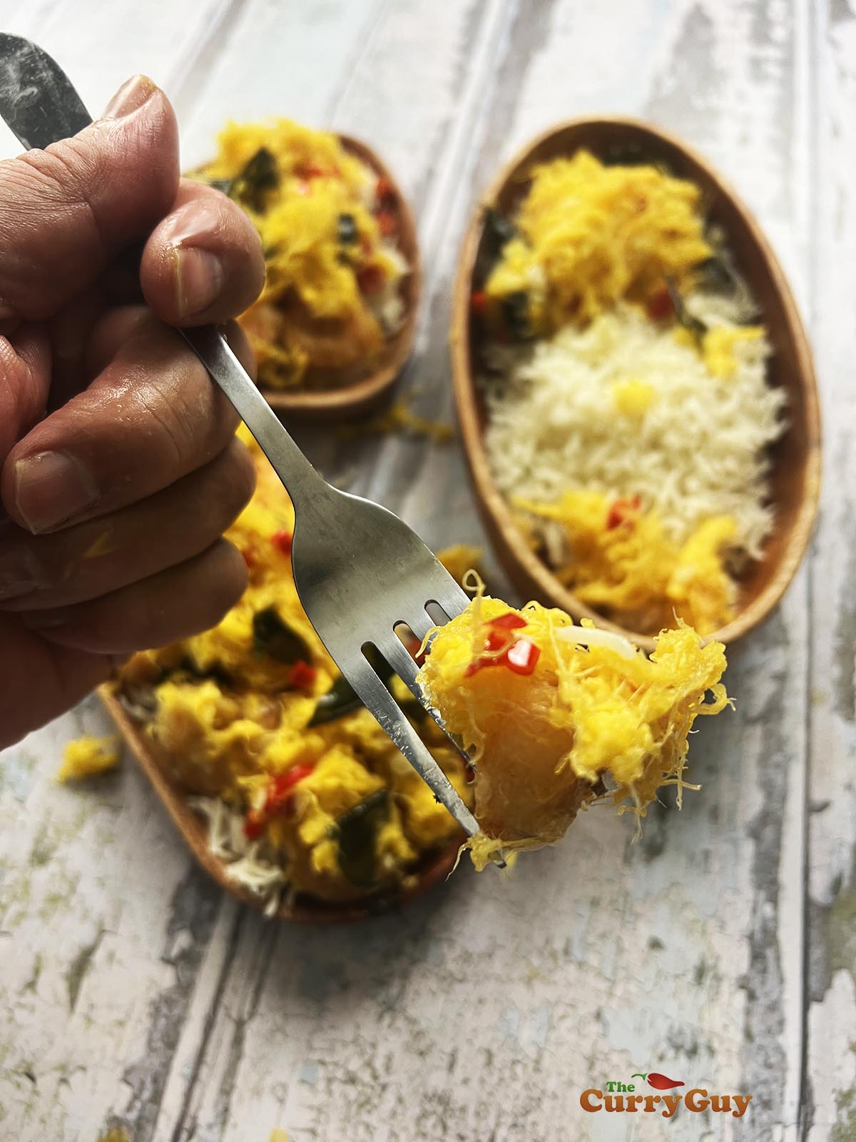 butter egg floss prawns