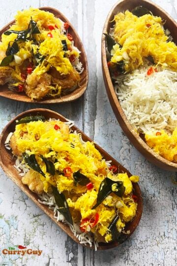 butter egg floss prawns