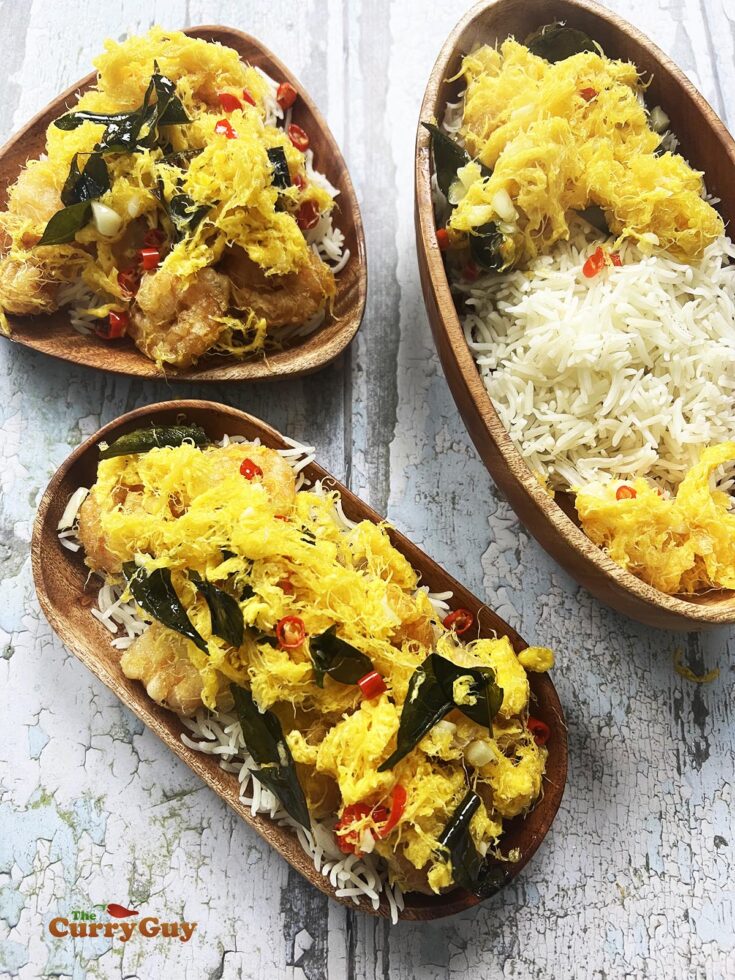 butter egg floss prawns