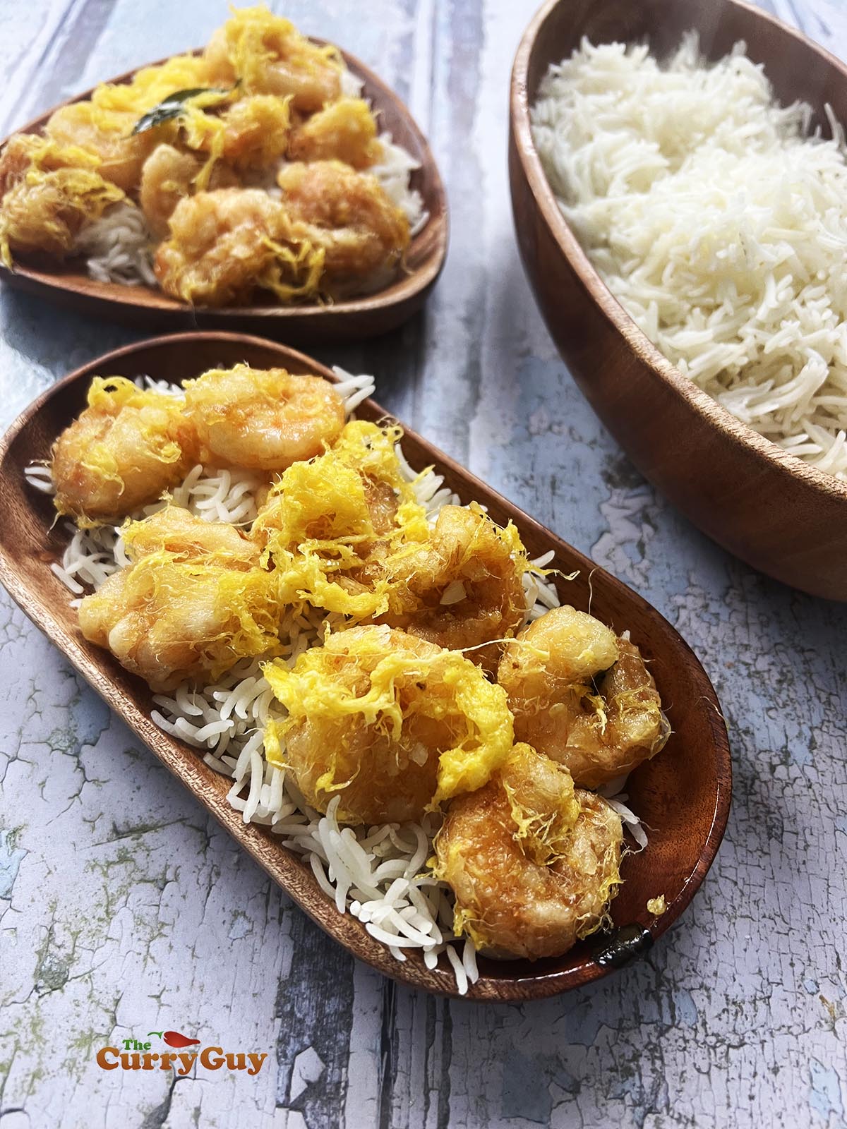 Plating up the meal.
