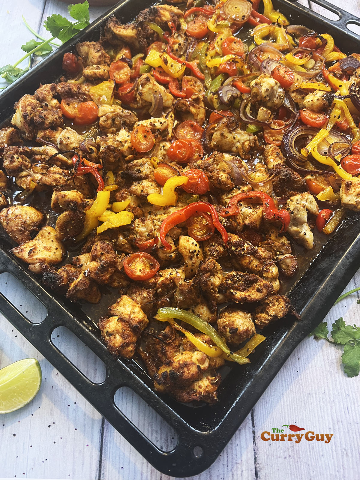 Cooked fajita filling.