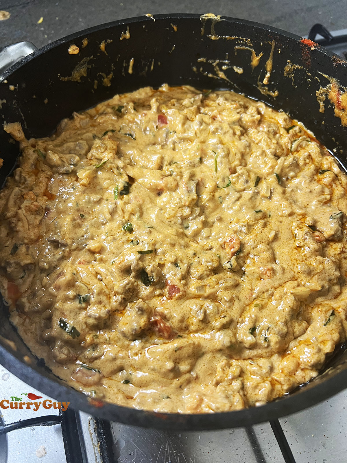 Finished beef queso dip