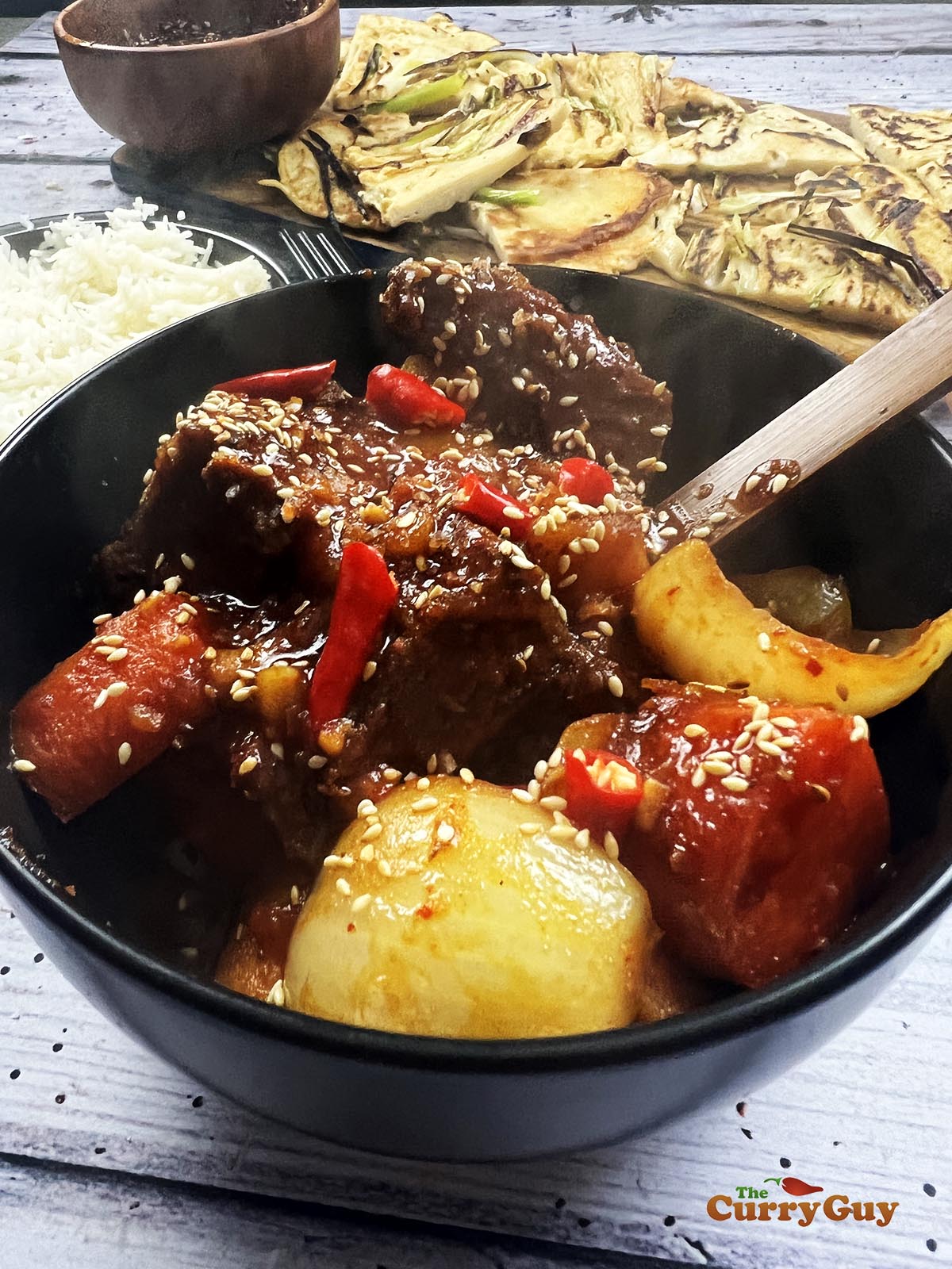 Korean braised beef bowl