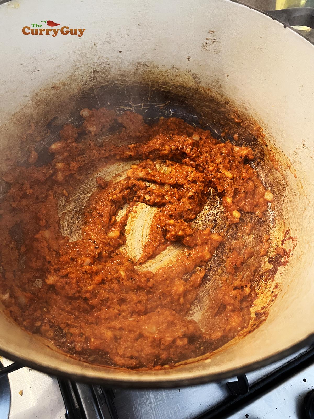 Butter melted with spice blend and garlic and onion paste.