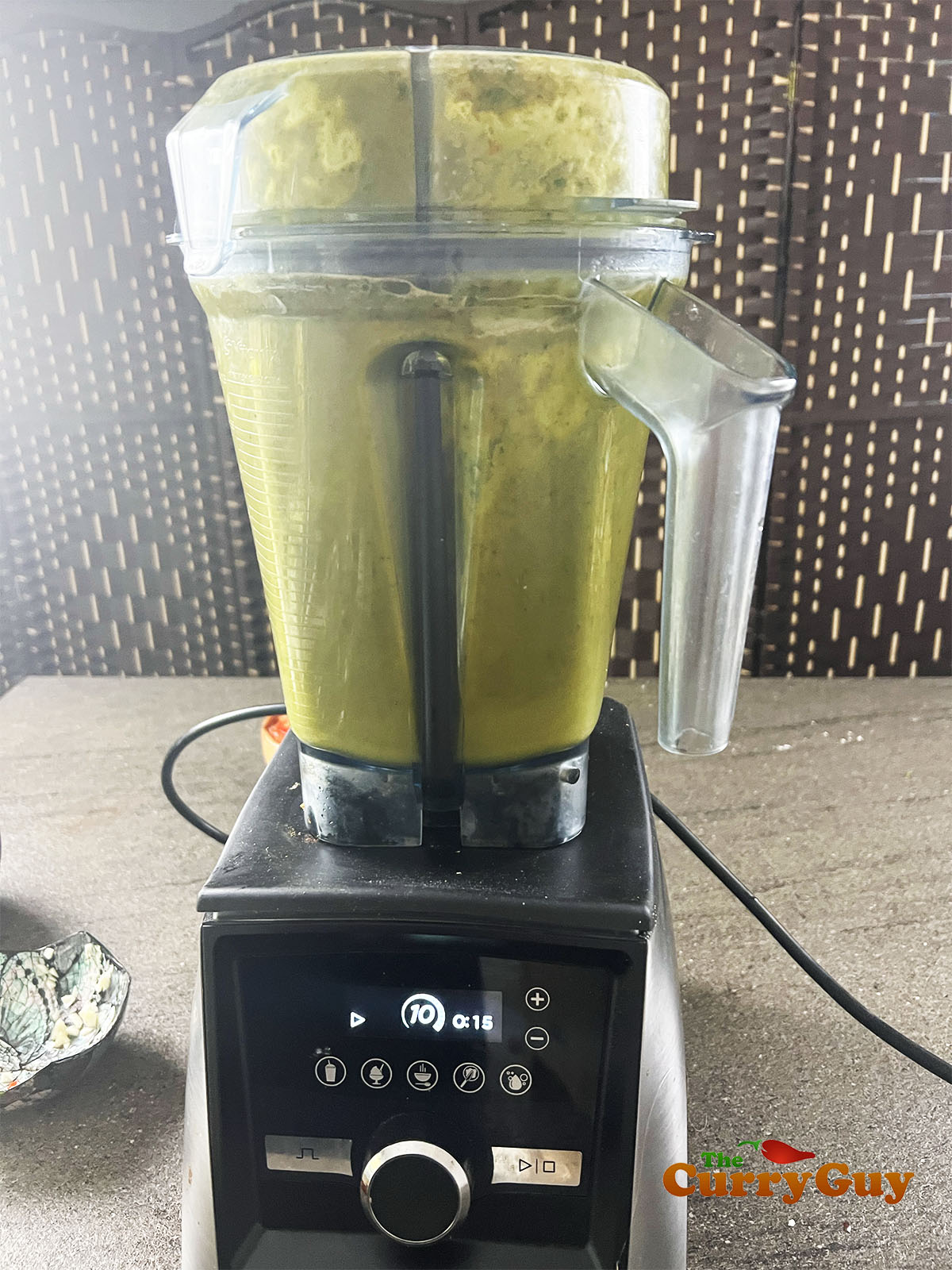 Dressing ingredients in the blender.