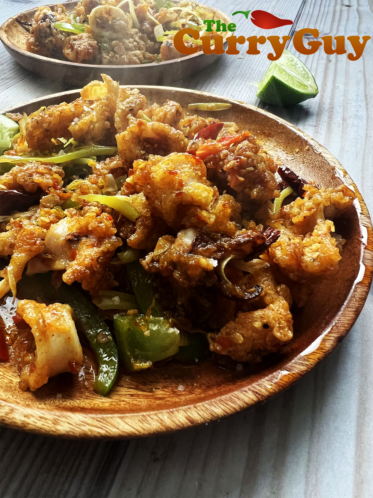 The plated fried calamari.