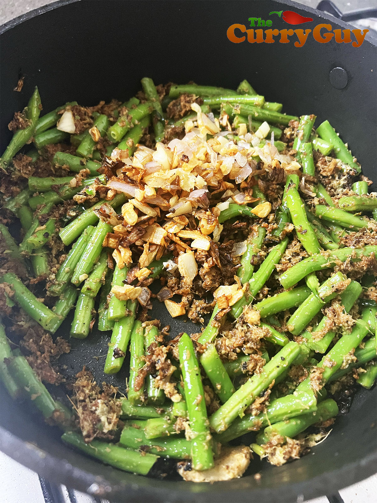 The dressing on the beans