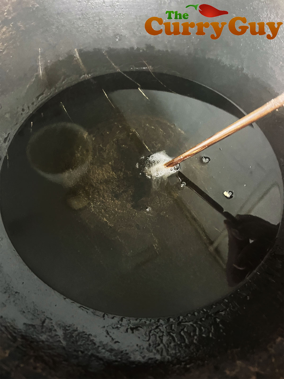 The oil being tested.