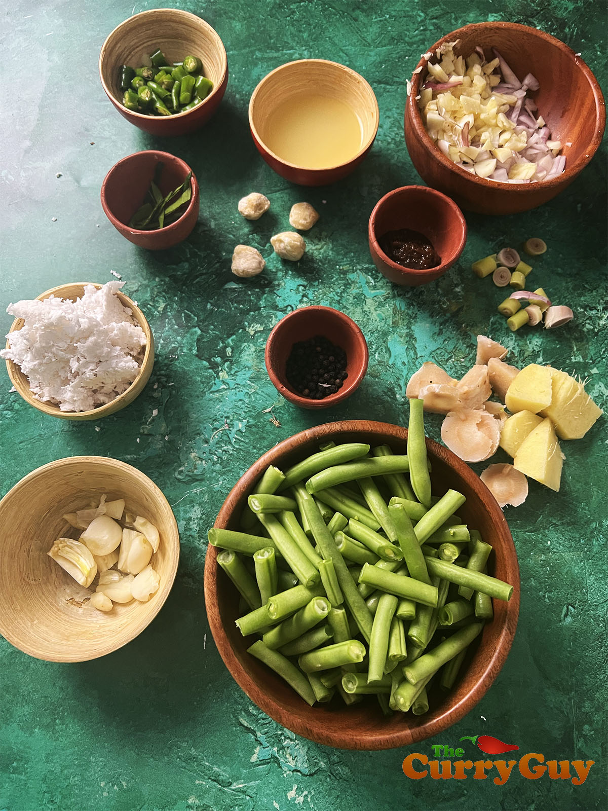 The weighed out ingredients.