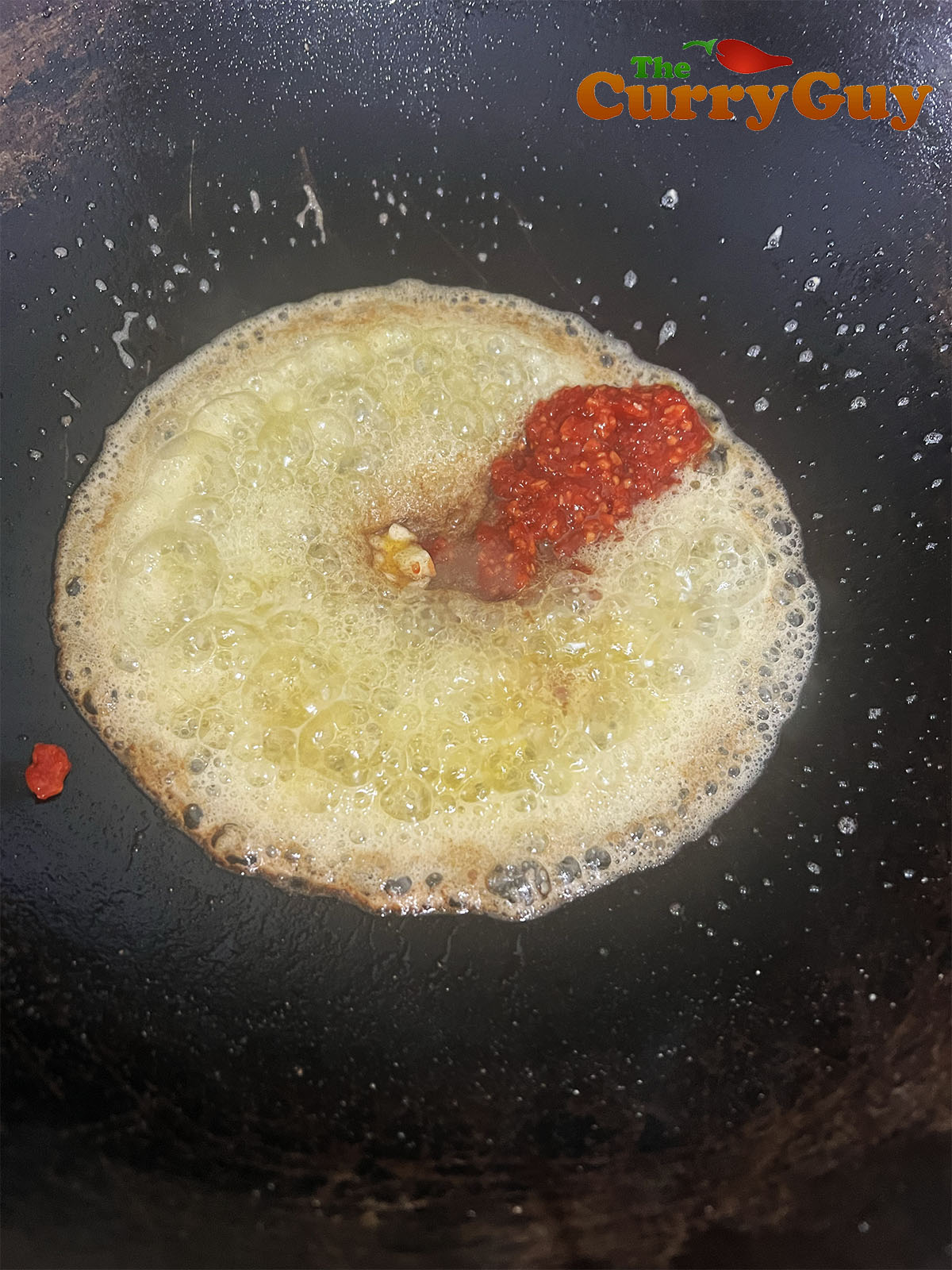 Chilli paste in the butter.