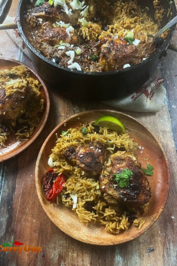 Finished chicken with rice