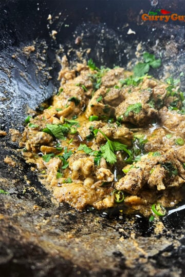 Chicken karahi with black pepper