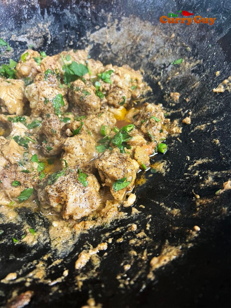 Black pepper chicken karahi