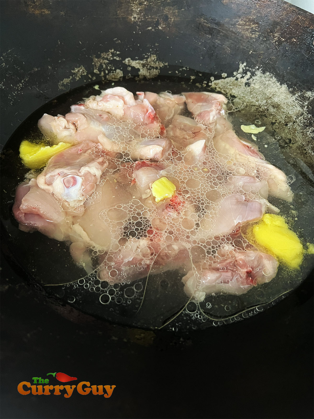 Cooking the chicken