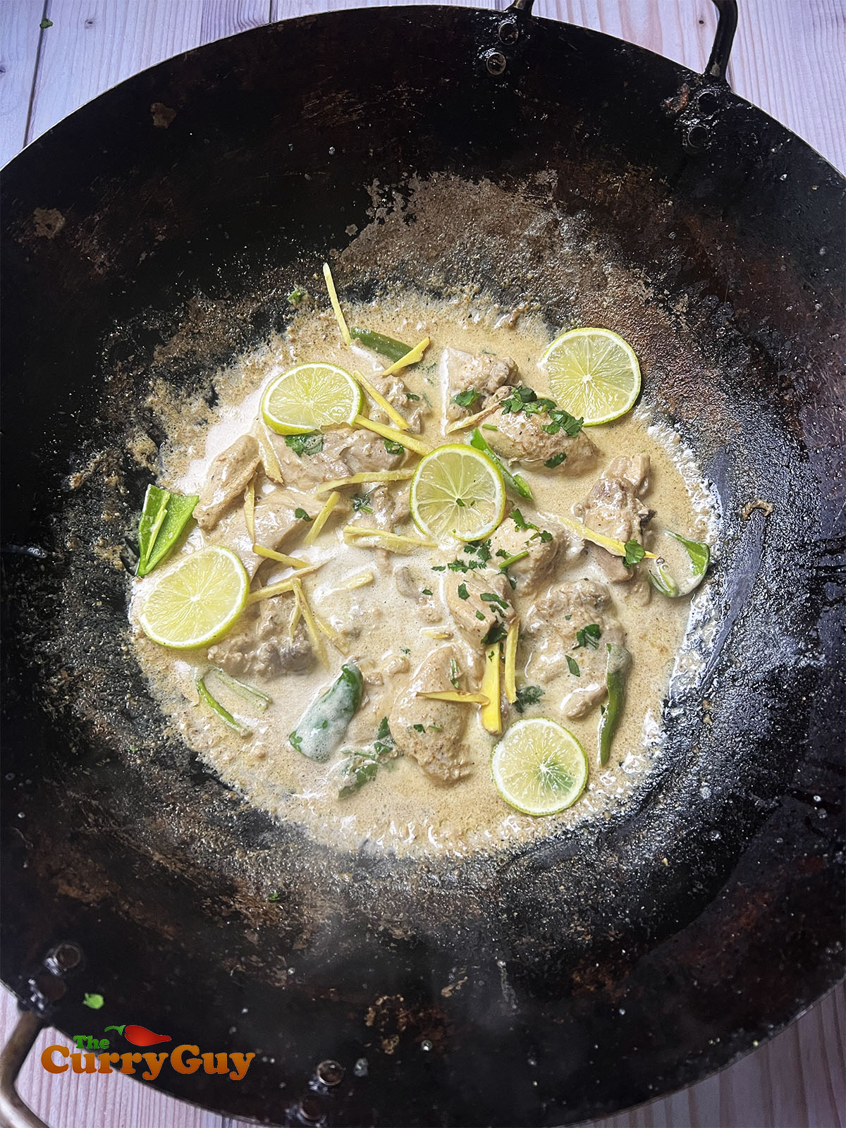 white chicken karahi