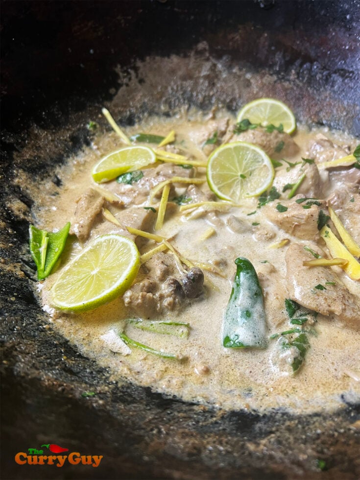 white chicken karahi
