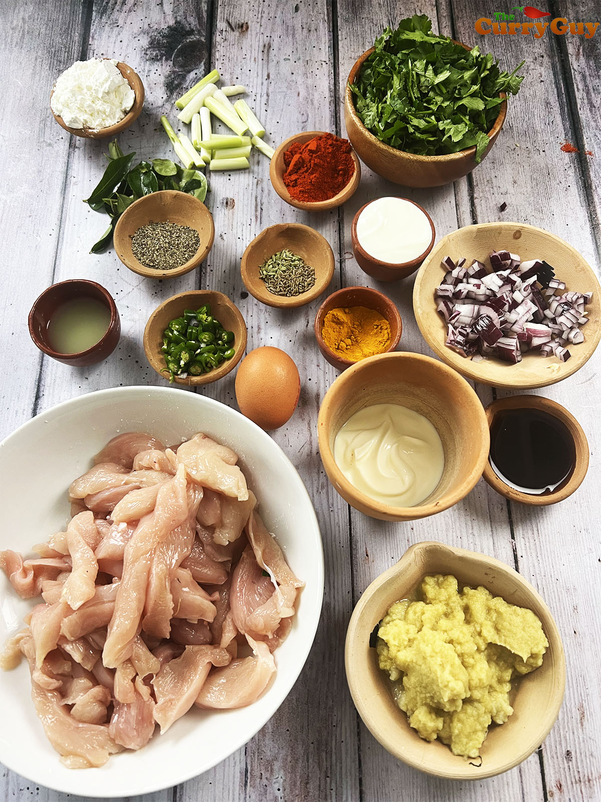 Ingredients for chicken majestic.